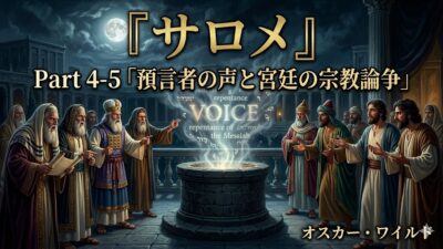 『サロメ』Part 4-5「預言者の声と宮廷の宗教論争」オスカー・ワイルド