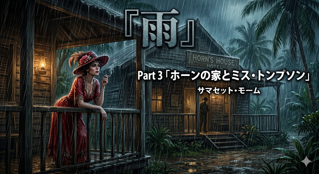 『雨』Part 3「ホーンの家とミス・トンプソン」サマセット・モーム
