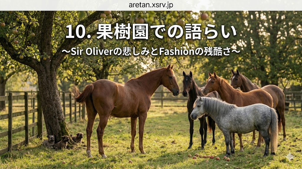 『黒馬物語』アンナ・シュウエル　10　果樹園でのおしゃべり