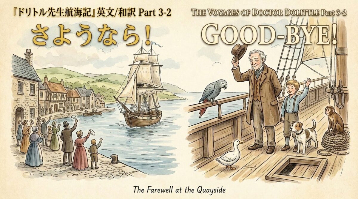 『ドリトル先生航海記』 英文/和訳 Part 3-2 さようなら！