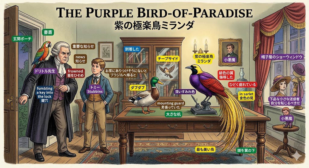 『ドリトル先生航海記』 英文/和訳 Part 2-9 紫の極楽鳥