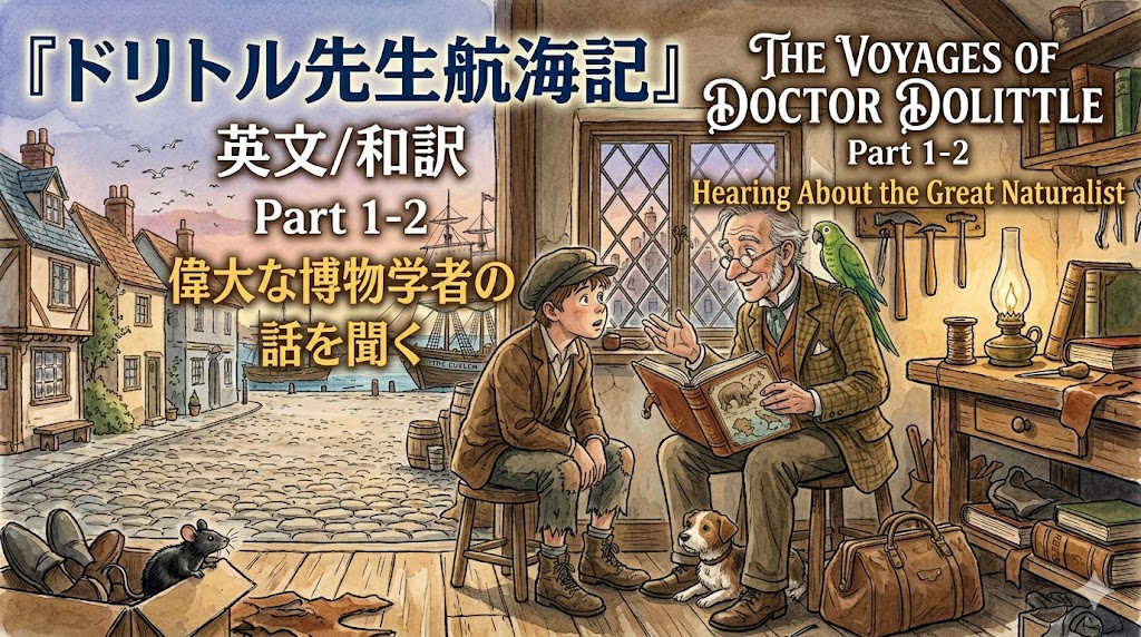 『ドリトル先生航海記』 英文/和訳 Part 1-2 偉大な博物学者の話を聞く