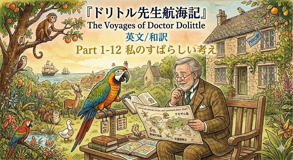 『ドリトル先生航海記』 英文/和訳 Part 1-12 私のすばらしい考え