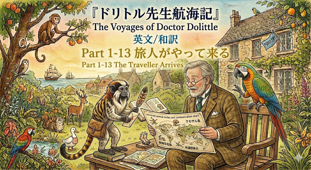 『ドリトル先生航海記』 英文/和訳 Part 1-13 旅人がやって来る