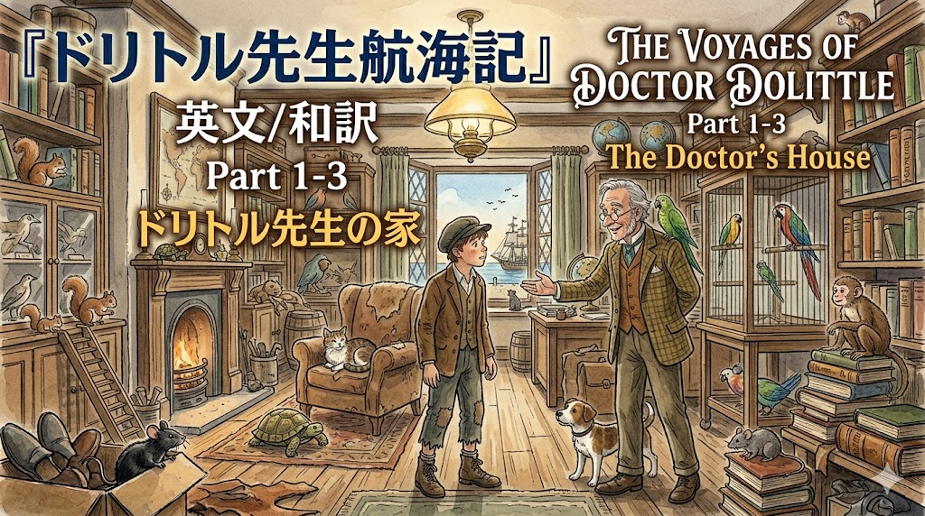 『ドリトル先生航海記』 英文/和訳 Part 1-3 ドリトル先生の家