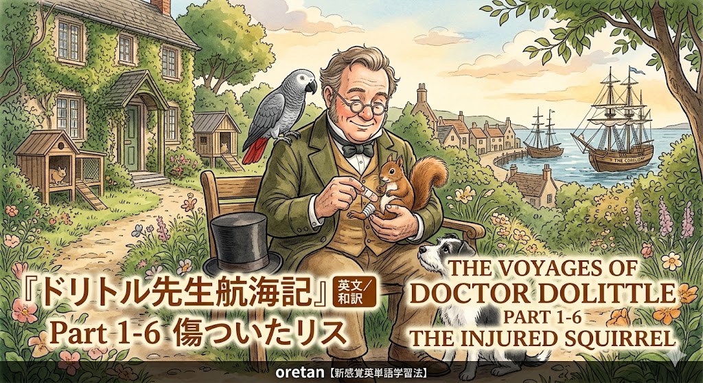 『ドリトル先生航海記』 英文/和訳 Part 1-6 傷ついたリス