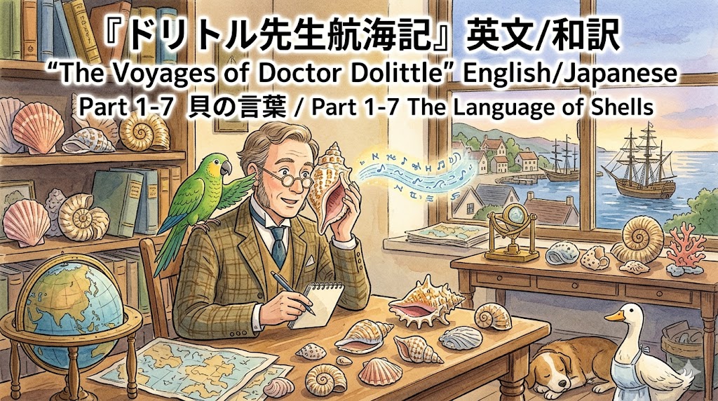 『ドリトル先生航海記』 英文/和訳 Part 1-7 貝の言葉
