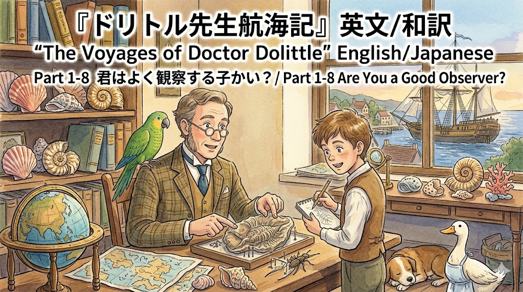 『ドリトル先生航海記』 英文/和訳 Part 1-8 君はよく観察する子かい？