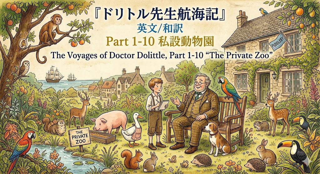 『ドリトル先生航海記』 英文/和訳 Part 1-10 私設動物園