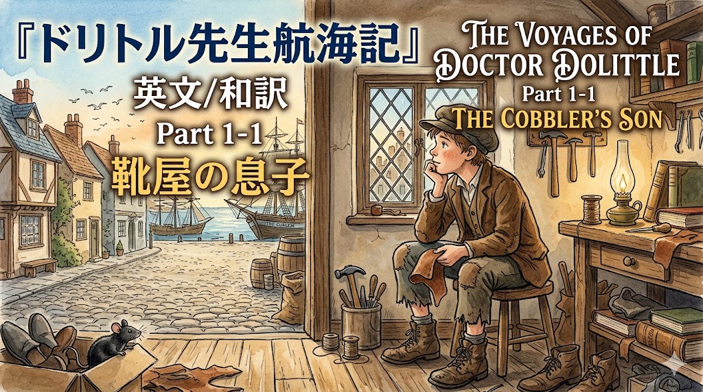 『ドリトル先生航海記』 英文/和訳 Part 1-1 靴屋の息子