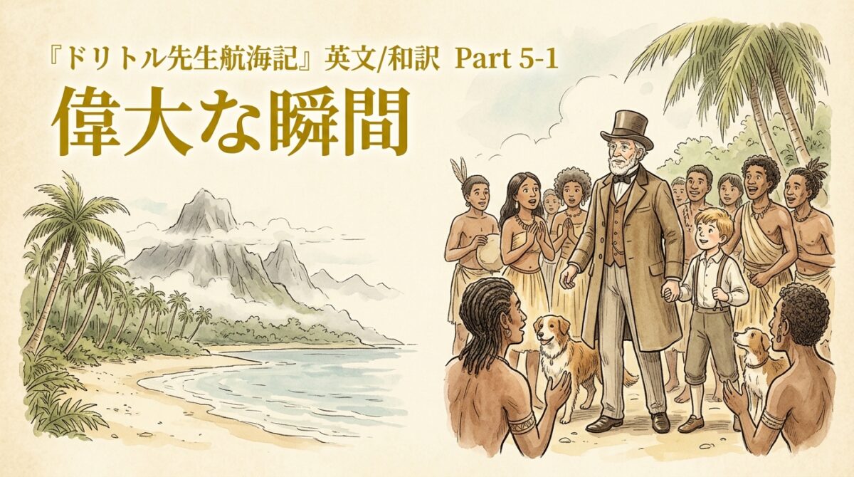 『ドリトル先生航海記』 英文/和訳 Part 5-1 偉大な瞬間