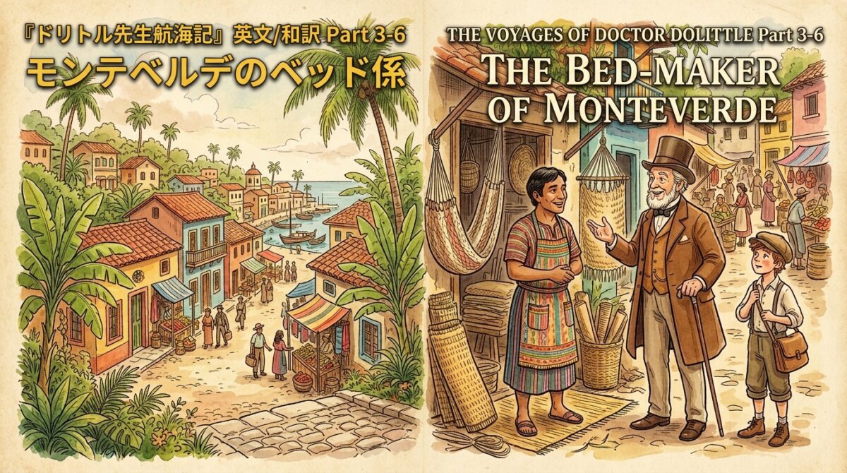 『ドリトル先生航海記』 英文/和訳 Part 3-6 モンテベルデのベッド係