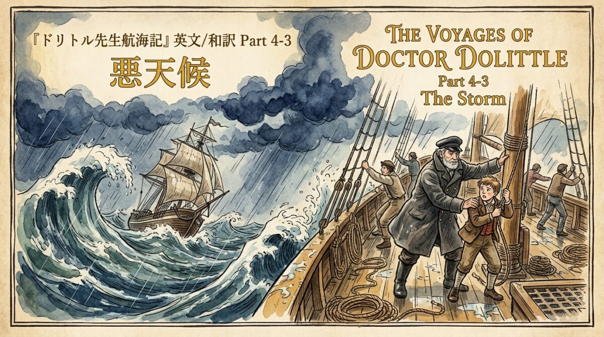 『ドリトル先生航海記』 英文/和訳 Part 4-3 悪天候