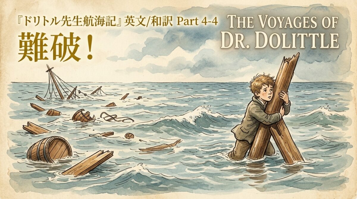 『ドリトル先生航海記』 英文/和訳 Part 4-4 難破！