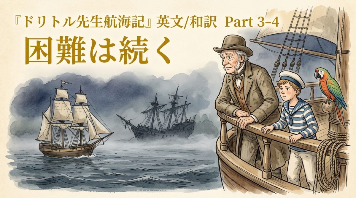 『ドリトル先生航海記』 英文/和訳 Part 3-4 困難は続く
