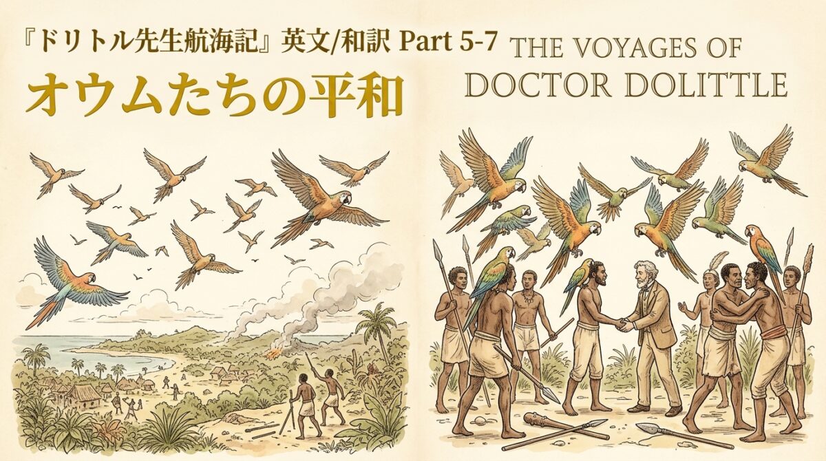 『ドリトル先生航海記』 英文/和訳 Part 5-7 オウムたちの平和