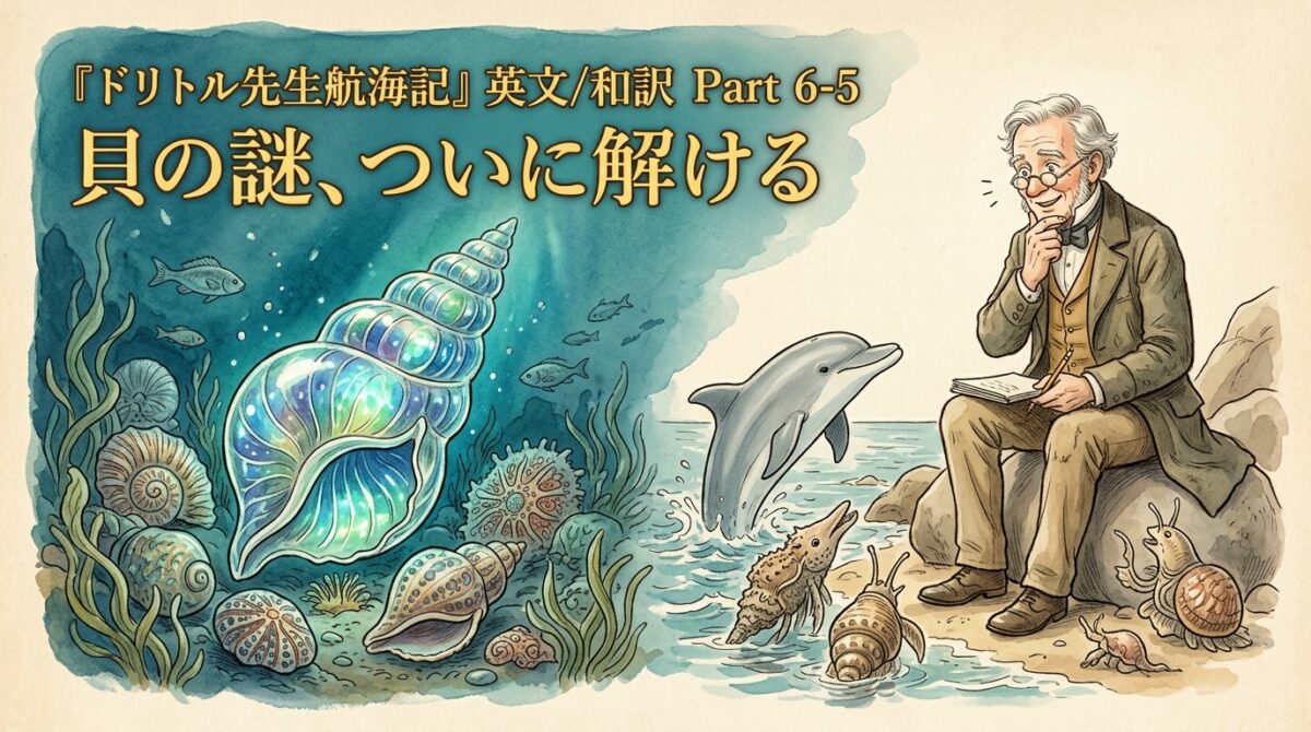 『ドリトル先生航海記』 英文/和訳 Part 6-5 貝の謎、ついに解ける
