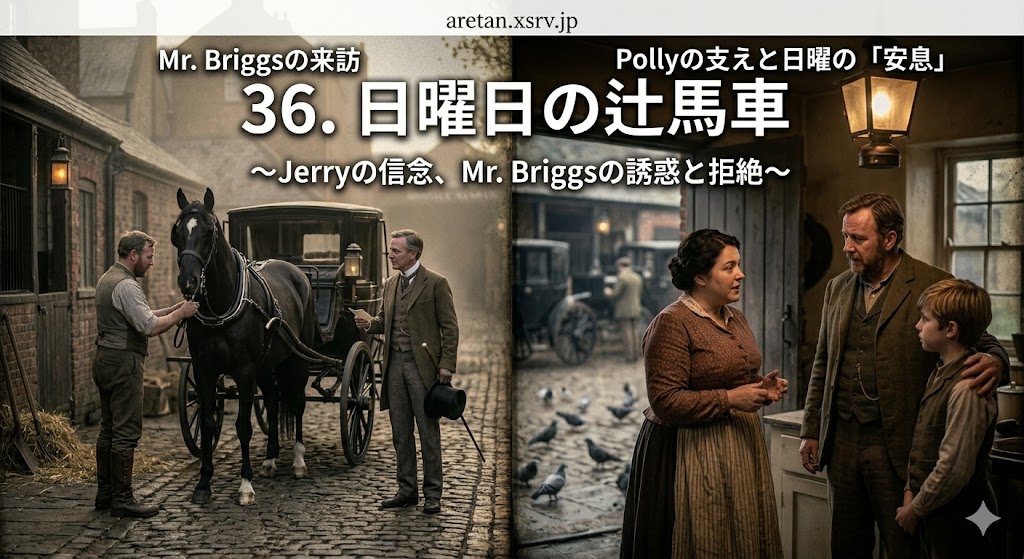 『黒馬物語』アンナ・シュウエル　36　日曜日の辻馬車　日曜日の馬車