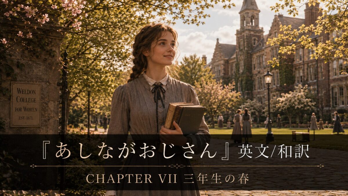 『あしながおじさん』英文/和訳 CHAPTER VII　三年生の一年 続き