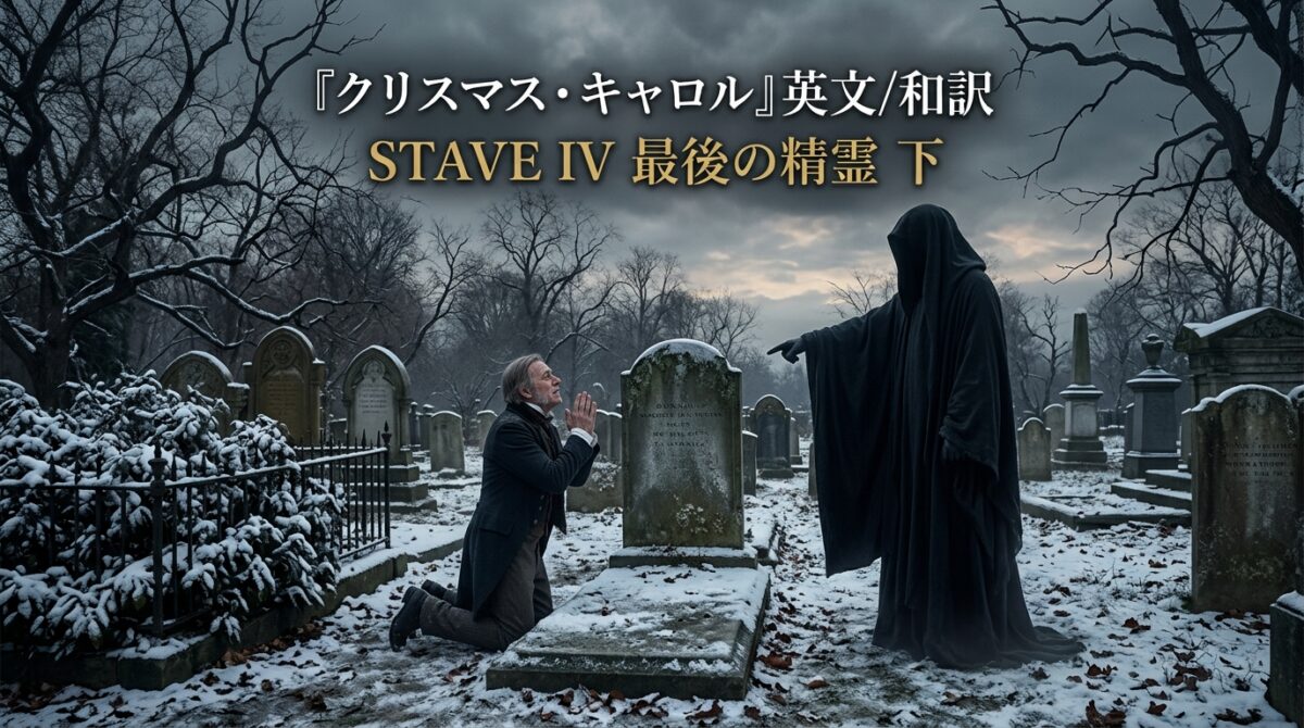 『クリスマス・キャロル』英文/和訳 STAVE IV　最後の精霊　下