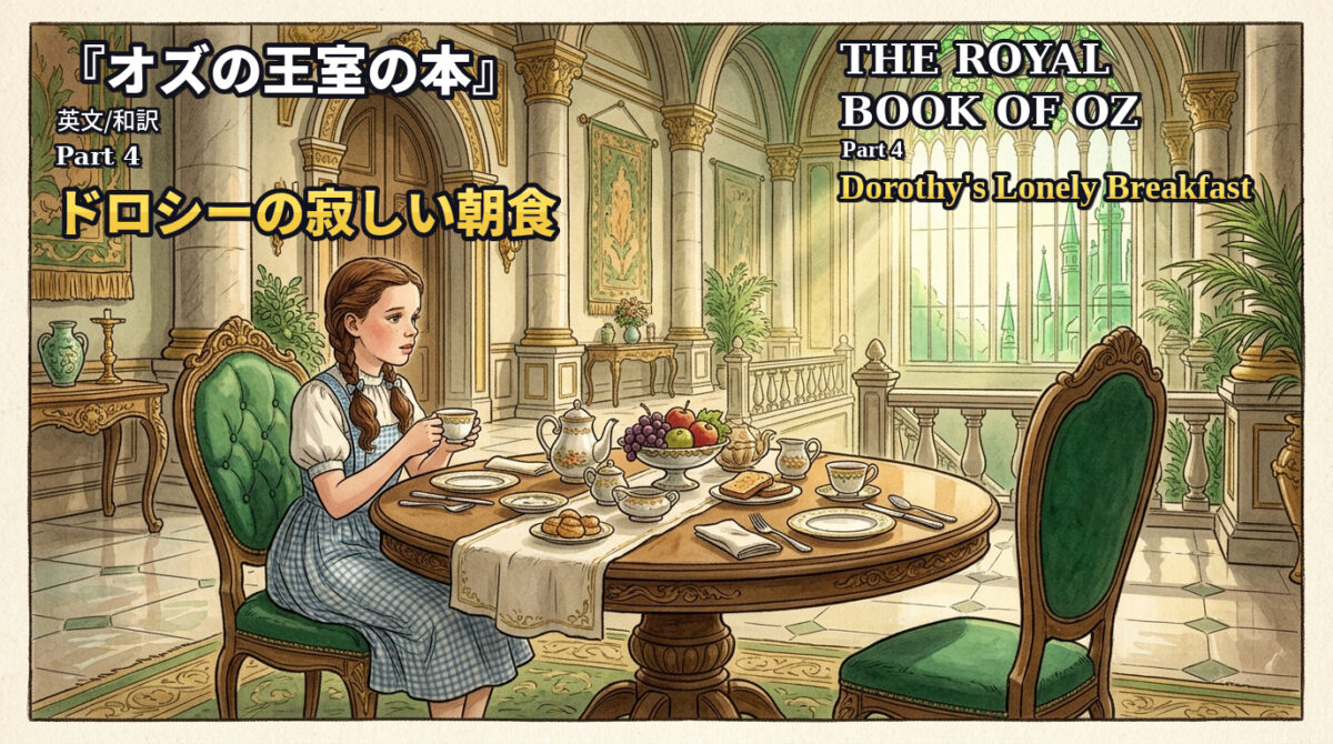 『オズの王室の本』　英文/和訳　CHAPTER 4ドロシーの寂しい朝食