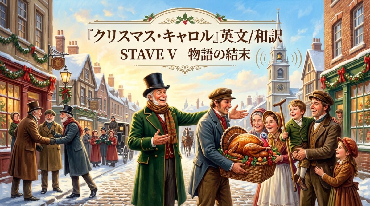 『クリスマス・キャロル』英文/和訳 STAVE V　物語の結末