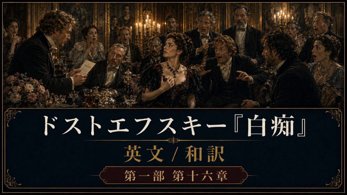 『白痴』英文/和訳　PART I CHAPTER XVI Part 1　突然の遺産とナスターシャの揺らぎ