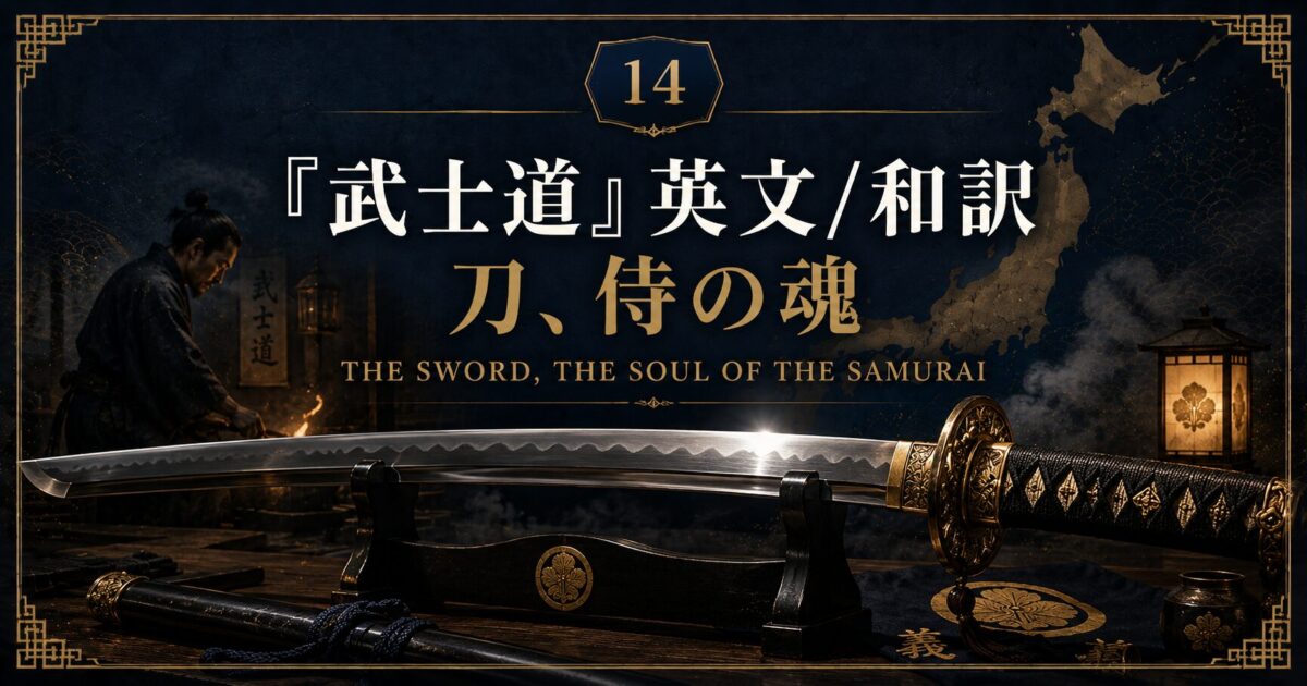 『武士道』英文/和訳　THE SWORD, THE SOUL OF THE SAMURAI　刀、侍の魂
