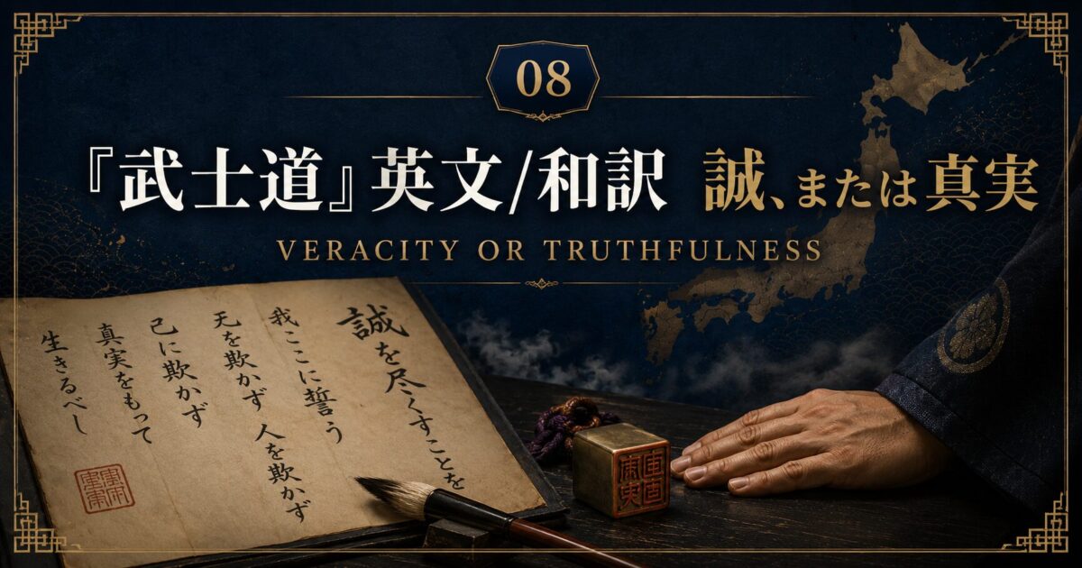 『武士道』英文/和訳　VERACITY OR TRUTHFULNESS　誠または真実